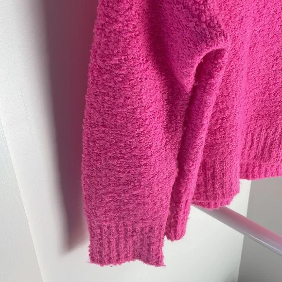 Lou & Grey Size XS Hot Pink Turtleneck Sweater - Picture 4 of 7